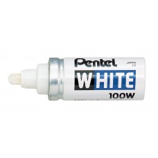 Pentel   Маркер перманентный White, белый, короткий корпус   6.5 мм   пулевидный   12 шт. X100W промышленный белый