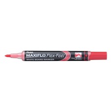Pentel   Маркер для белых досок Maxiflo Flex-Feel, гибкий наконечник,   1 - 5 мм   перо круглое MWL5SBF-BX красный