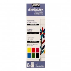 PEBEO   Набор красок Setacolor Light Fabrics Открытие для светлых тканей   6 цв. х  20 мл 756482