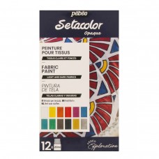 PEBEO   Набор красок Setacolor Shimmer Исследование для темных и светлых тканей   12 цв. х  20 мл 757481 мерцающие
