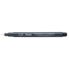Pentel   Линер Pointliner   0.05 мм  12 шт. S20P-05A  черные чернила