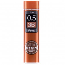 Pentel   Грифели для карандашей автоматических Ain Stein   0.5 мм  40 грифелей  в тубе C275-3BO 3B