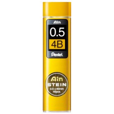 Pentel   Грифели для карандашей автоматических Ain Stein   0.5 мм  40 грифелей  в тубе C275-4BO 4B