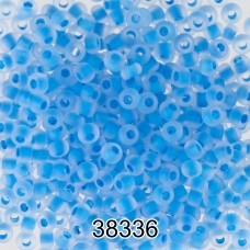Бисер Чехия круглый 5   10/0   2.3 мм  500 г 38336 (Ф202) голубой мат.