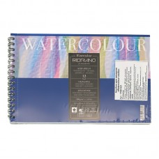 Fabriano   Альбом для акварели Watercolour   300 г/м2  13.5 х  21 см  на спирали   12 л. 17661321 микроперфорация листов среднезернистая