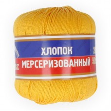 Пряжа Камтекс КТ Хлопок мерсериз   100\% хлопок   10 шт. х  50 г  200 м 104 желтый