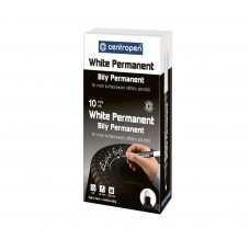 Centropen   Маркер WHITE PERMANENT   8586/1   2.5 мм   10 шт. 8586/1 белый