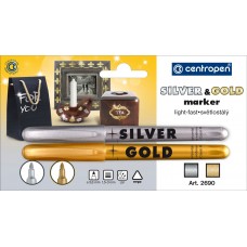 Centropen   Маркеры BL (Gold + Silver)   2690/2   1.5-3 мм 2690/2 золотой и серебряный