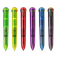 Carioca   Ручка шариковая автоматическая 10 в 1   1 мм  10 цв.  12 шт. 42761
