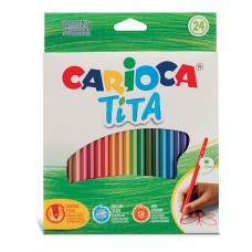Carioca   Tita   Карандаши цветные пластиковые   заточенный   24 цв. 42794