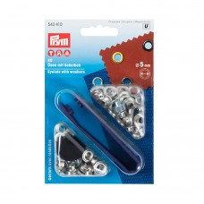 PRYM   542410   Люверсы латунь  d 5 мм  40 шт под никель