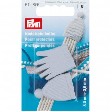 Для вязания PRYM   611856   Колпачки-держатели для чулочн. спиц   пластик   2 шт для 3.0 и 3.5 мм, серые