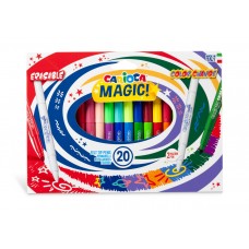 Carioca   Фломастеры меняющие цвет Magic Markers стираемые   20 цв двухцветные 41369