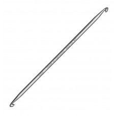 Крючок вязальный из алюминия для кругового тунисского вязания №2, 15 см