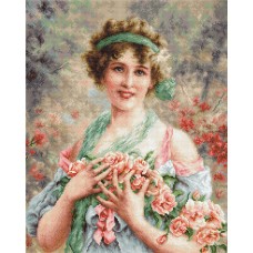 Набор для вышивания Девушка с розами, Luca-S 28,5 х 35,5 см LUCA-S B553