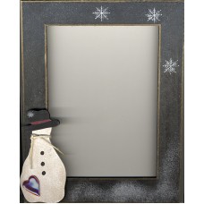 Рамка деревянная Снеговик цвет серый матовый с ручной росписью 14 х 19 см (внутренний размер), 15,2 х 20.3 см (внешний размер) MILL HILL GBFRS