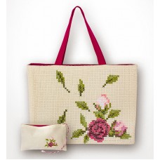 Набор для вышивания Розы, Luca-S, сумка с кошельком сумка 40 х 30 см, кошелек 18 х 10 см LUCA-S 002Bag