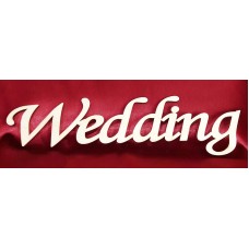 Деревянная плоская надпись Wedding 36,5 x 8 см натуральный WOODBOX 401137015