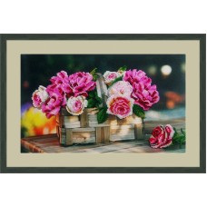 Набор для вышивания бисером «Розы в корзинке» 39 х 24 см GALLA COLLECTION Л333