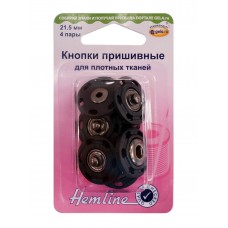 Кнопки пришивные комбинированные черный* 21,5 cм HEMLINE 424.XXL.BK