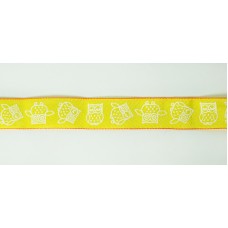 Лента с рисунком SAFISA, 15 мм, 15 м, цвет 32, желтый