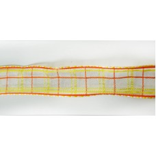 Лента органза с рисунком с проволокой по краю SAFISA, 25 мм, 15 м, цвет 32