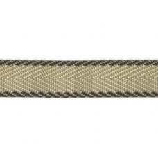 Тесьма ременная (стропа) PEGA небелёная с серыми краями, 20 мм