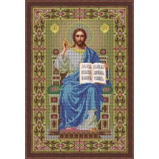 Набор для вышивания бисером икона  Спаситель на престоле 27 х 36 см GALLA COLLECTION И059