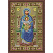 Набор для вышивания бисером икона  Богородица на престоле  27 х 36 см GALLA COLLECTION И060