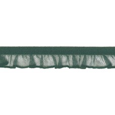 Рюш эластичный PEGA, цвет темно-зеленый с люрексом, 14 мм