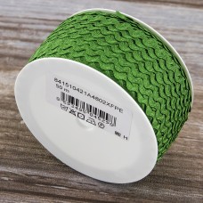Тесьма PEGA тип вьюнчик, зеленый травяной, 6,4 мм