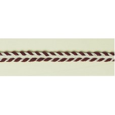 Тесьма декоративная плетенка, 8 мм, цвет бордовый