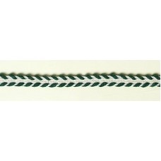 Тесьма декоративная плетенка, 8 мм, цвет зеленый