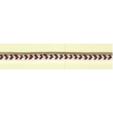 Тесьма декоративная плетенка уголок бордовый, 7 мм