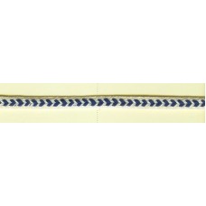 Тесьма декоративная плетенка уголок синий, 7 мм