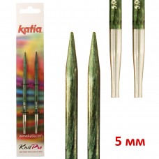 Спицы со сменными лесками KATIA, 5 мм N5 11,5 см зеленый * 5 мм* KATIA 7655