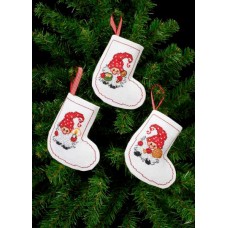 Набор для вышивания сапожка для подарков Рождественские носки 11 x 12 см PERMIN 21-7240
