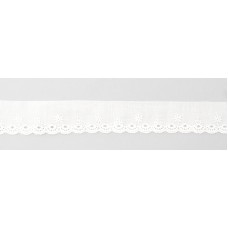 Шитье-вышивка на батисте, 20 мм, цвет белый