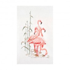 Набор для вышивания Фламинго, канва лён 32 ct 38 х 65 см THEA GOUVERNEUR 1070