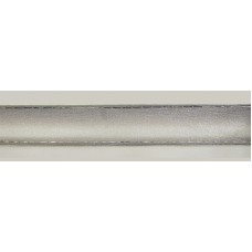 Лента органза с рисунком с проволокой по краю SAFISA, 38 мм, цвет серый, 15 м