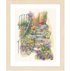 Набор для вышивания Flower stairs   27 x 37 см LANARTE PN-0169680