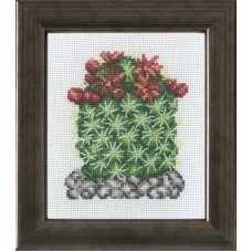 Набор для вышивания Кактус с красным цветком 10 x 12 см PERMIN 13-7441