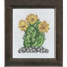 Набор для вышивания Кактус с желтым цветком 10 x 12 см PERMIN 13-7442