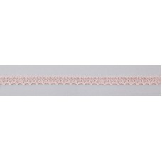 Мерсеризованное хлопковое кружево, 8 мм, цвет пыльно-розовый