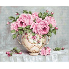 Набор для вышивания Розовые розы 34,5 х 28 см LUCA-S B2319
