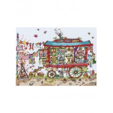 Набор для вышивания Cut Thru’ Gypsy Wagon (Цыганская кибитка) 36 x 26 см Bothy Threads XCT13