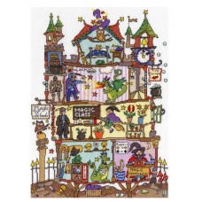 Набор для вышивания Cut Thru’ Magic School (Школа волшебников) 26 x 36 см Bothy Threads XCT31