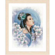 Набор для вышивания Asian lady in blue    30 х 41 см LANARTE PN-0169168