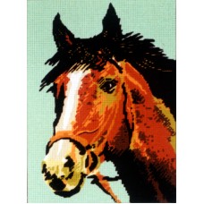 Канва жесткая с 2 рисунками Голова рыжего коня 40 x 60 см * GOBELIN L. DIAMANT F.359