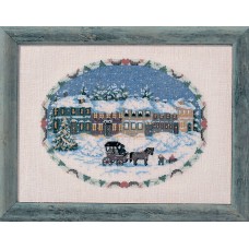 Набор для вышивания Зимний город 30 x 40 см OEHLENSCHLAGER 73-84621